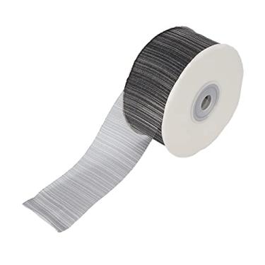 Imagem de SIWOTED 40mm Fita de organza requintada Fita decorativa DIY Fita de embrulho de chiffon transparente (Preta)