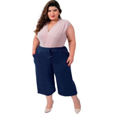 Imagem de Calça Pantacourt Feminina Plus Size Catwalk Viscolycra-Feminino