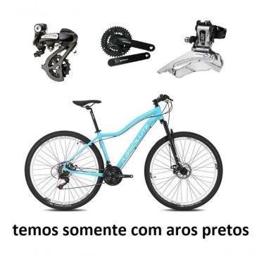 Imagem de Bicicleta Aro 29 Absolute Hera Feminina Shimano Altus 24v K7 Freios Hidráulicos Garfo Trava - Azul Tam.17