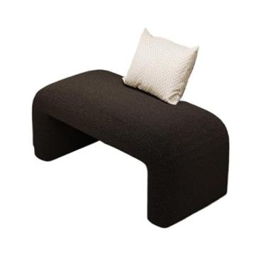 Imagem de Banqueta moderna para engraxar sapatos de entrada para casa, quarto, sofá-cama, adaptador, pacote macio, entrada de banco (preto, 60 cm)