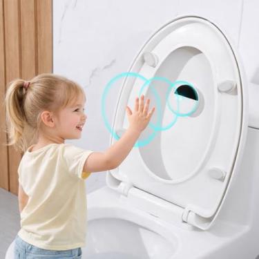 Imagem de Sensor De Descarga Automatica Sem Toque Para Vaso Sanitario 20cm Acionamento Por Mao Ou Pe Auto Flush Ao Levantar Instalacao Facil Com Adesivo 3M Compativel Com Diversos Vasos E Caixas Acopladas