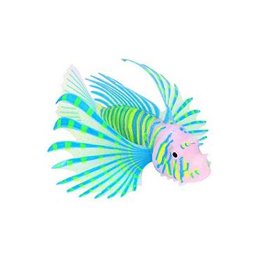 Imagem de Peixe de aquário Tanque peixes Decoração artificial Peixe-leão brilhante Ornamento flutuante