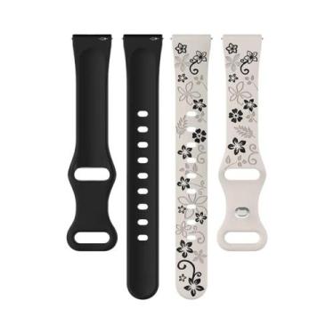 Imagem de Pulseira De Silicone Gravada Para Mulheres Para Huawei GT5 GT4 Samsung