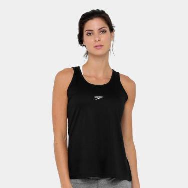 Imagem de Regata Speedo Interlock Feminina, Preto, GG, Feminino