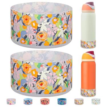 Imagem de HEYSKAY 2 peças de bota de silicone para garrafa de água Owala Flask 1,134 g, capa protetora antiderrapante para Owala Twist, garrafa de água de aço inoxidável FreeSip and Flip sem BPA