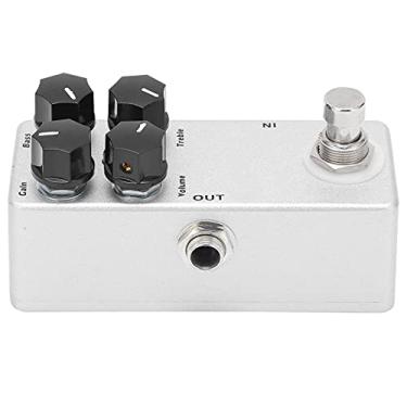 Imagem de CUOFYUNL Pedal de efeito Mini Full Metal 4 funções botões Pedais Overdrive para guitarra elétrica baixo
