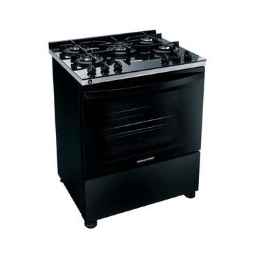 Imagem de Fogão Brastemp 5 Bocas BFS5VCE com Mesa De Vidro e Turbo Chama Bivolt - Preto