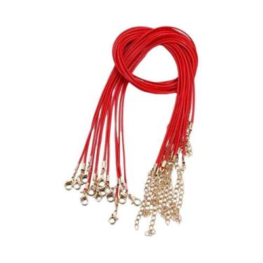 Imagem de Cordão De Couro Ajustável De 1,5mm Com Fecho Lagosta, 10 Peças Para Co