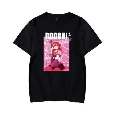 Imagem de Camiseta Masculina Bocchi the Rock Anime, Confortável, Com Estampa Hip