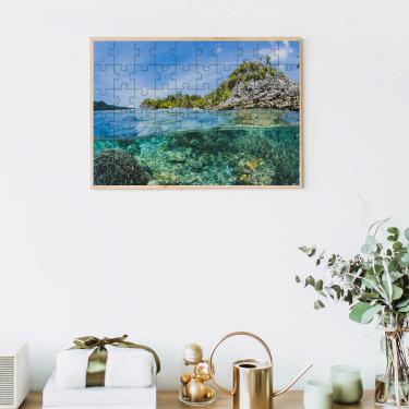 Imagem de 3 Quebra-Cabeças Educativo Lindos Mares Inclusivo de 60 peças