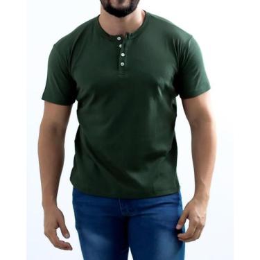 Imagem de Camiseta Henley J Silver Slim Fit Manga Curta 4 Botões - Disponível em