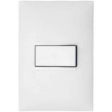 Imagem de 1 Interruptor Simples 10 Ampères 4x2 Branco 611110bc Pial Plus 1 Interruptor Simples 10 Amperès