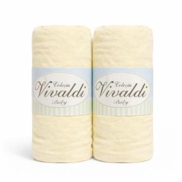 Imagem de Kit 2 Lençóis De Berço Malha 100% Algodão com Elástico Anti Alérgico -