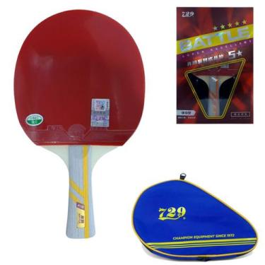 Imagem de Raquete Ping Pong 5 Estrelas Tenis De Mesa Profissional Equilibrada Ve