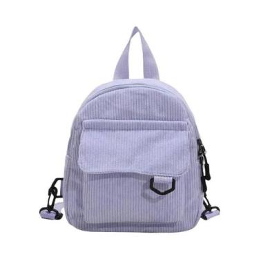 Imagem de Mochila Mini De Corduroy Para Mulheres Com Grande Capacidade, Moda, Co