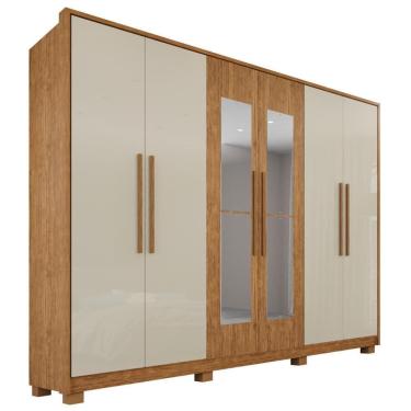 Imagem de Guarda-roupa Casal 100% Mdf 6 Portas E 6 Gavetas Premium Com Espelho