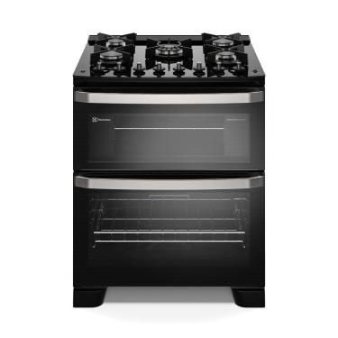 Imagem de Fogão Electrolux Experience FE5DB 5 Bocas Mesa de Vidro Forno Duplo PerfectCook360 Preto