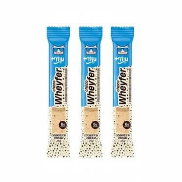 Imagem de Kit 3 Choco Wheyfer Cookies & Cream Crocante 6G De Proteina - Maismu