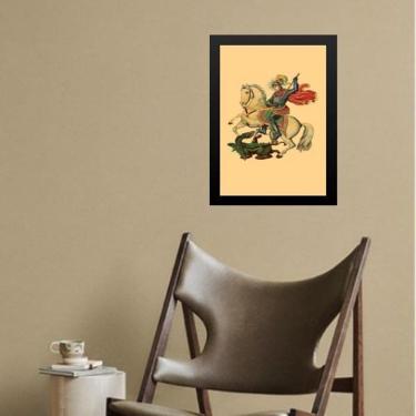 Imagem de Quadro Sacro Santo São Jorge 45X34Cm - Com Vidro