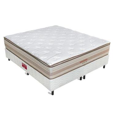 Imagem de Conjunto colchão cama box fit branco king splendor top orthocrin 193x2