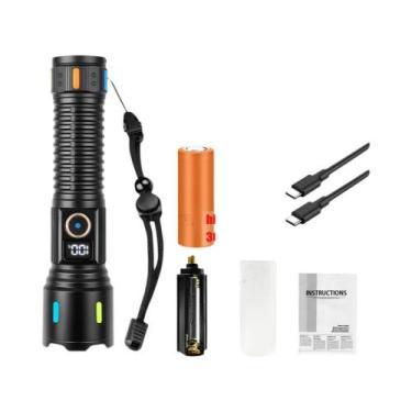 Imagem de Lanterna LED Recarregável De Alta Potência 2.000.000LM Com Laser Branc