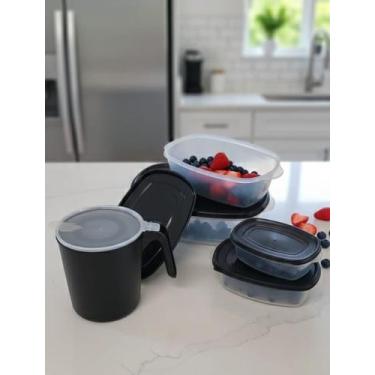 Imagem de Kit 5 Peças de Potes Ovais Organizadores + Jarra - Casa Bella - Casa B