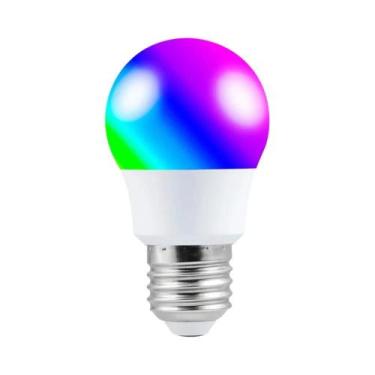 Imagem de Lâmpada LED Inteligente RGB 25W E27/E26 220V Com Controle Remoto IR Co