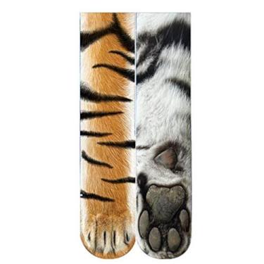 Imagem de Meias Estampa de Animais Adulto Divertidas Unissex 40cm Cano Médio - B