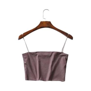 Imagem de Camisola Curta de Alças em Algodão Elástico - Modelo Sexy para o Verão