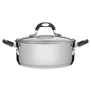Imagem de Caçarola Rasa Tramontina Astro Silicone Em Aço Inox Com Tampa de Vidro 16 cm 1.4L 62103160
