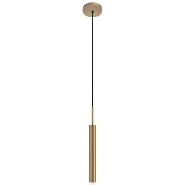 Imagem de Pendente Teto Luminária Tubo Difusor Ilha Mesa Sala Bronze
