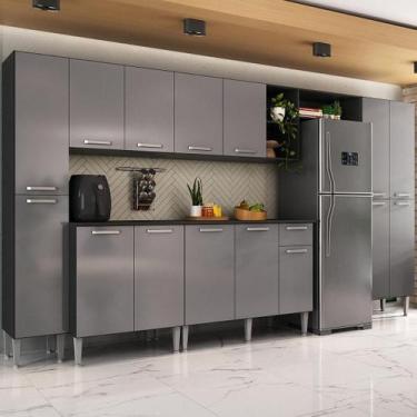 Imagem de Armário Cozinha Modulada Completa 329,5cm Pequim Top Multimóveis MP375
