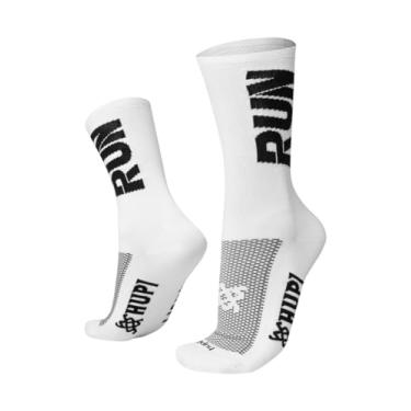 Imagem de Meia Hupi Run para Corrida Preto/Branco 1 Par, Cor: Preto/Branco