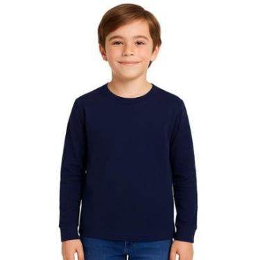 Imagem de Camiseta Manga Longa e Punho Infantil e Juvenil Menino Kyly-Masculino