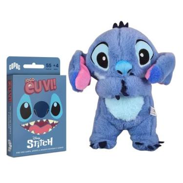 Imagem de Kit Jogo de Cartas Eu Vi Stitch e Pelúcia Stitch 30cm - COPAG, Multiki