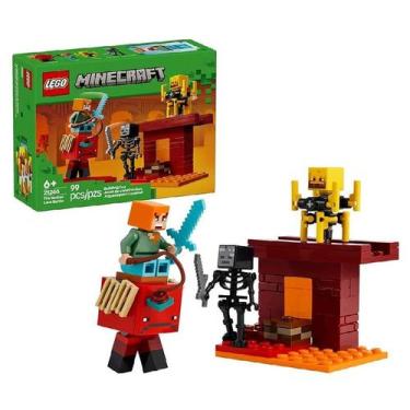 Imagem de Lego minecraft a batalha de lava no nether