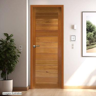 Imagem de Folha de Porta Madeira Maciça Angelim 210x60x3,3 Petropolitana Jomadi Natural
