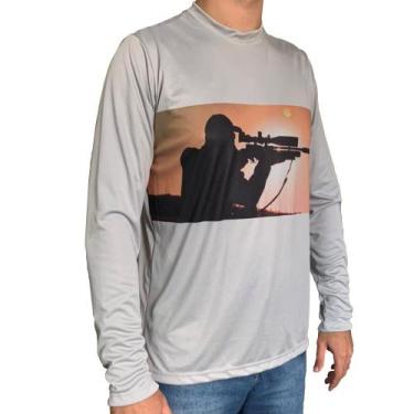 Imagem de Camisa com Proteção UV Atirador Manga Longa - Raju P, GG