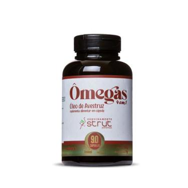 Imagem de Oleo de avestruz 90caps 1.000mg  strut omega 3 6 7 9 - Genuinamente St