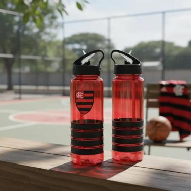 Imagem de Garrafa plástica 750ml times - flamengo escudo - brasfoot
