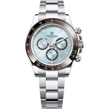 Imagem de LACZ DENTON Pagani Design PD1644 Relógios de quartzo – cronógrafo masculino de aço inoxidável, à prova d'água, relógio esportivo de 100 m, presente moderno, relógios de pulso casuais para negócios