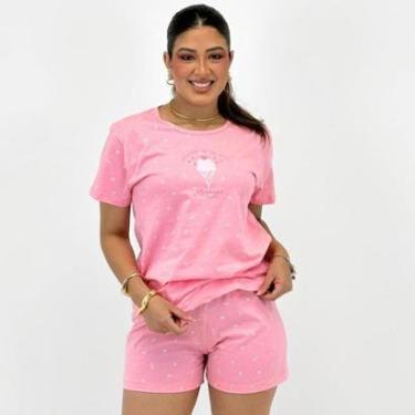 Imagem de Pijama Lua Encantada Manga Curta com Shorts e Necessaire Lua Encantada Feminino-Feminino