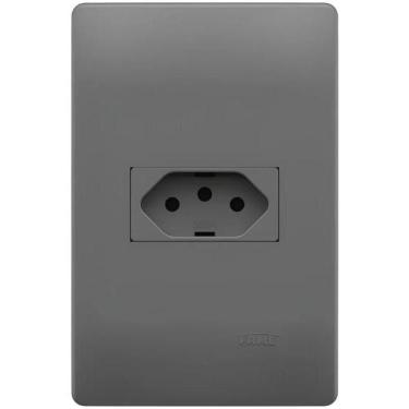 Imagem de Conjunto Tomada 2p + T 20a 250 Volts 4x2cm Habitat Onix 06245854 Fame 