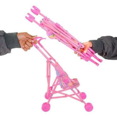 Imagem de Carrinho De Boneca Dobrável Menina Brinquedo - FULLCOMMERCE