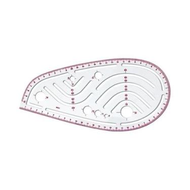 Imagem de Régua De Costura Transparente De Plástico Para Modelagem E Design De M