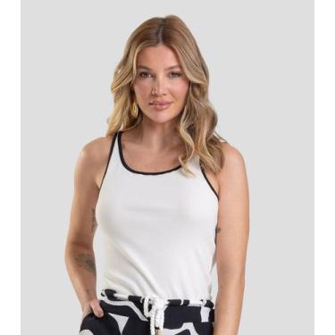 Imagem de Regata Feminina Canelada Dianna Bege, M, Bege