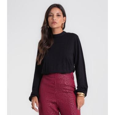 Imagem de Blusa Feminina Manga Longa Bufante Endless Preto, M, Preto