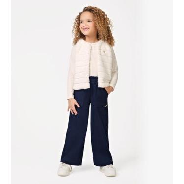 Imagem de Calça Wide Leg Feminina Infantil Trick Nick Azul, 6, Azul