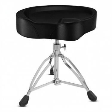 Imagem de Banco de Bateria Voik B1400 Couro Preto Regulável 130kg