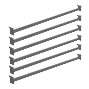 Imagem de Kit 6 Réguas Pretas Para Ponta de Gôndola 73cm - Sa Gôndolas